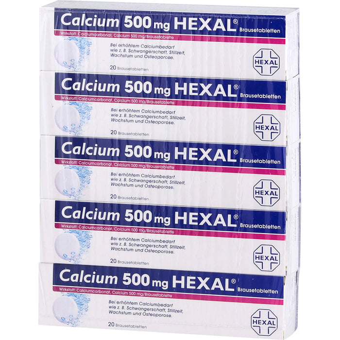 Calcium 500 mg HEXAL Brausetabletten, 100 St. Tabletten