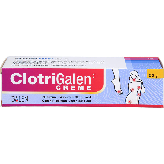 Clotrigalen Creme zur Behandlung von Pilzinfektionen der Haut, 50 g Creme