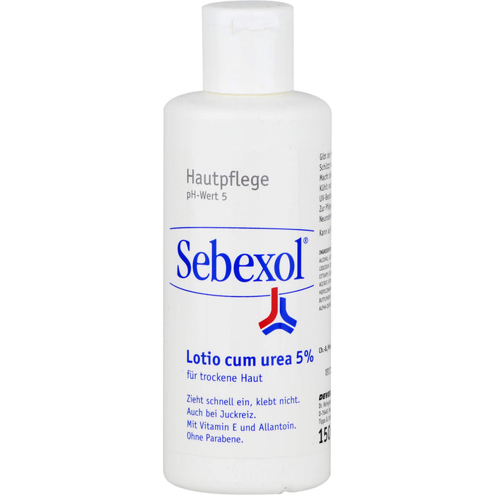 Sebexol Lotio cum urea 5% Hautpflege für trockene Haut, 150 ml Lösung