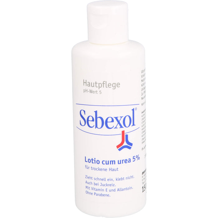 Sebexol Lotio cum urea 5% Hautpflege für trockene Haut, 150 ml Lösung