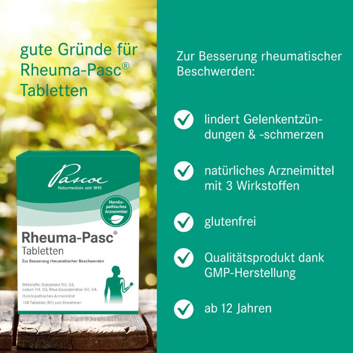Rheuma-Pasc Tabletten bei rheumatischen Beschwerden, 100 St. Tabletten
