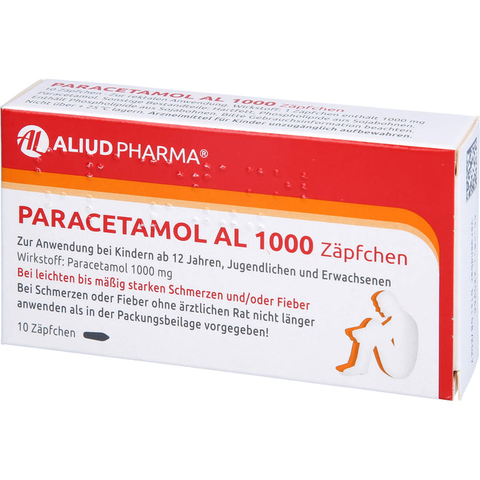 Paracetamol AL 1000 Zäpfchen, 10 St. Zäpfchen