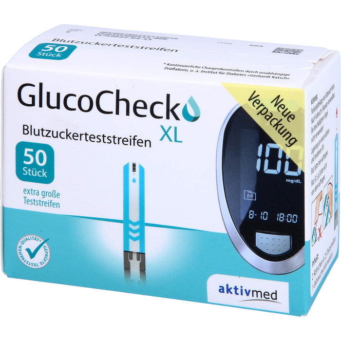 GlucoCheck XL Aktivmed Blutzuckerteststreifen, 50 St. Teststreifen