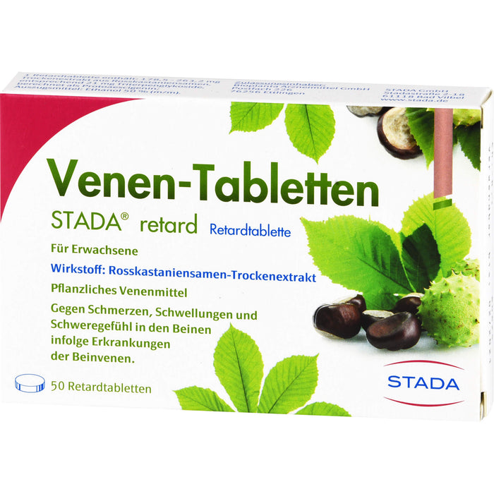 STADA Venen-Tabletten retard gegen Schmerzen, Schwellungen und Schweregefühl in den Beinen, 50 St. Tabletten