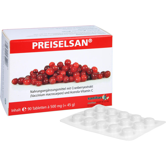PREISELSAN mit Cranberryextrakt Tabletten, 90 St. Tabletten