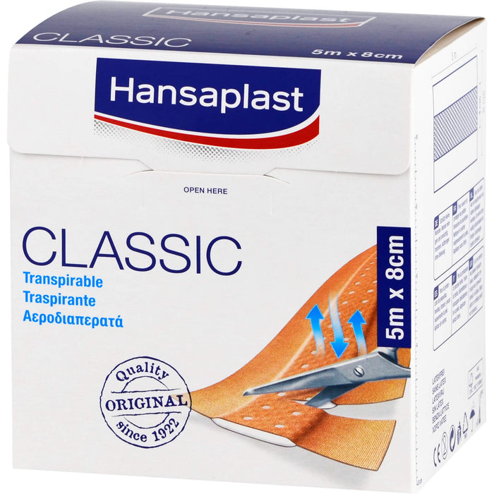 Hansaplast Classic 5 m x 8 cm Pflaster, 1 St. Pflaster
