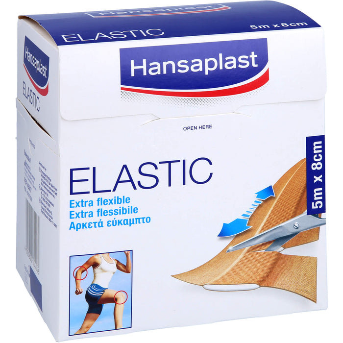 Hansaplast Elastic Pflaster 5 m x 8 cm besonders flexibel, 1 St. Pflaster