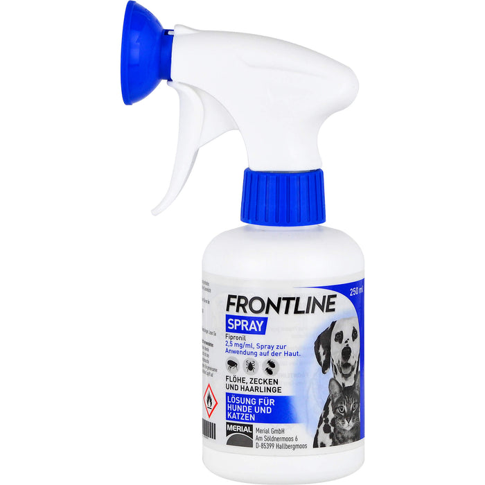 FRONTLINE Spray gegen Flöhe, Zecken und Haarlinge für Hunde und Katzen, 250 ml Lösung