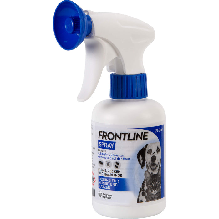 FRONTLINE Spray gegen Flöhe, Zecken und Haarlinge für Hunde und Katzen, 250 ml Lösung