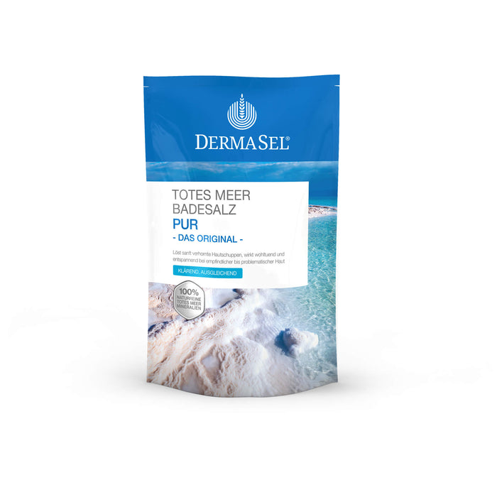 DermaSel Totes Meer Badesalz Pur, 500 g Salz