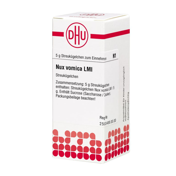 DHU Nux vomica LM I Streukügelchen, 5 g Globuli