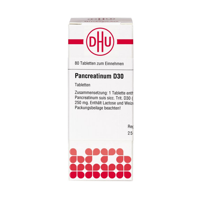 DHU Pancreatinum suis D30 Tabletten, 80 St. Tabletten