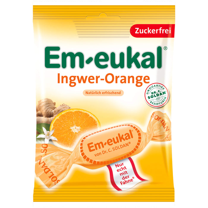 Em-eukal Ingwer-Orange Hustenbonbons zuckerfrei, 75 g Bonbons