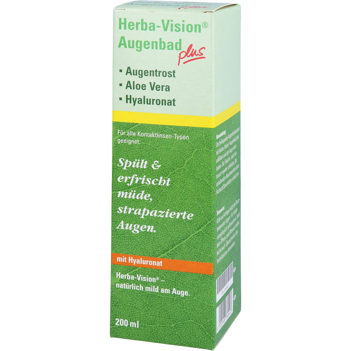 Herba-Vision Augenbad plus spült und erfrischt müde, strapazierte Augen, 200 ml Augenbad