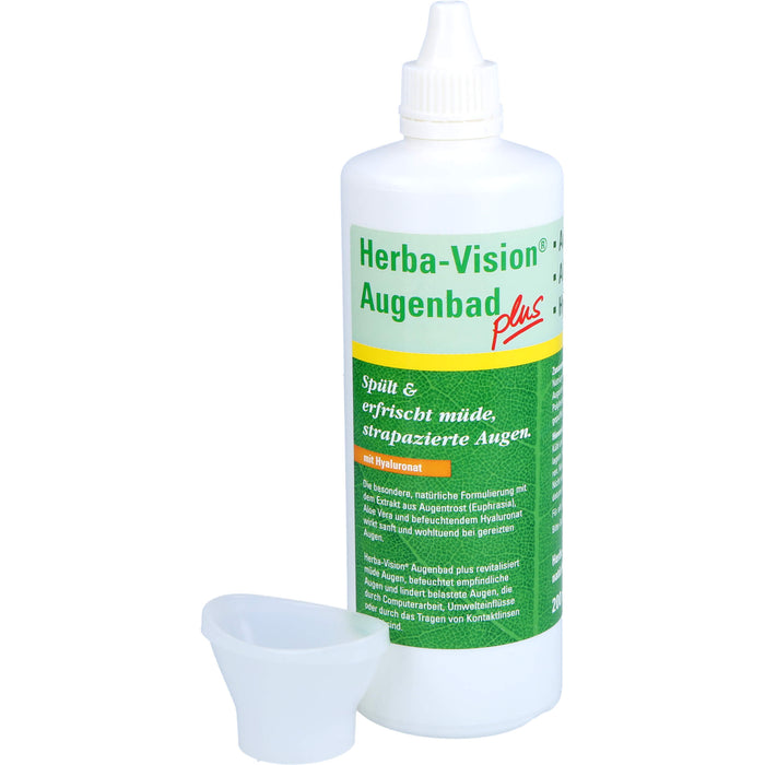 Herba-Vision Augenbad plus spült und erfrischt müde, strapazierte Augen, 200 ml Augenbad