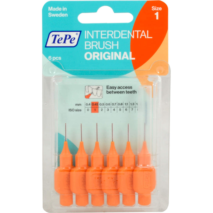 TePe Interdentalbürsten 0,45 - 0,7 mm orange, 5 St. Interdentalbürsten