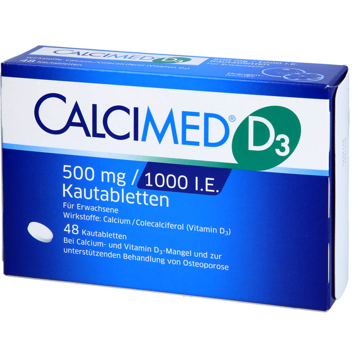 CALCIMED D3 500mg / 1000 I.E. Kautabletten, 48 St. Tabletten