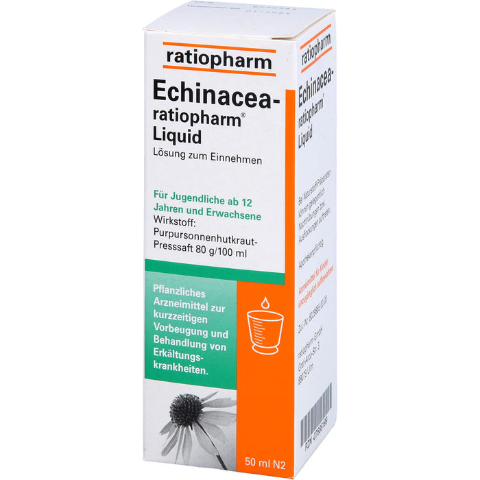 Echinacea-ratiopharm Liquid pflanzliches Immunstimulanz, 50 ml Lösung