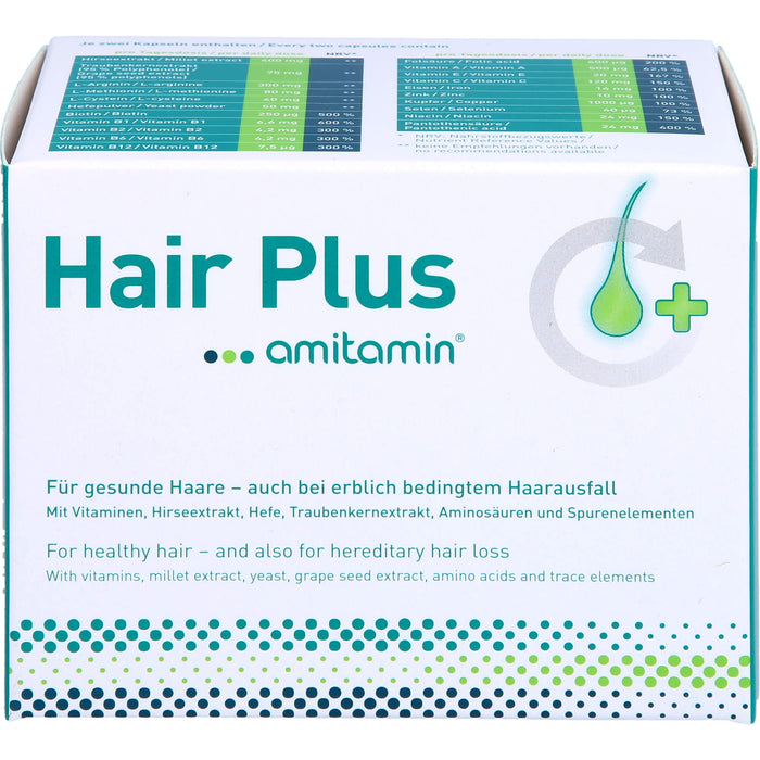 amitamin Hair Plus Kapseln für gesunde Haare, 60 St. Kapseln