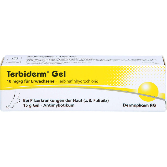 Terbiderm Gel 10 mg/g für Erwachsene bei Pilzinfektionen der Haut, 15 g Gel