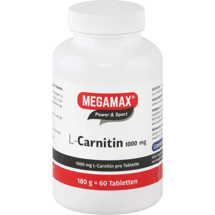 MEGAMAX Power & Sport L-Carnitin 1000 mg Tabletten, 60 St. Tabletten