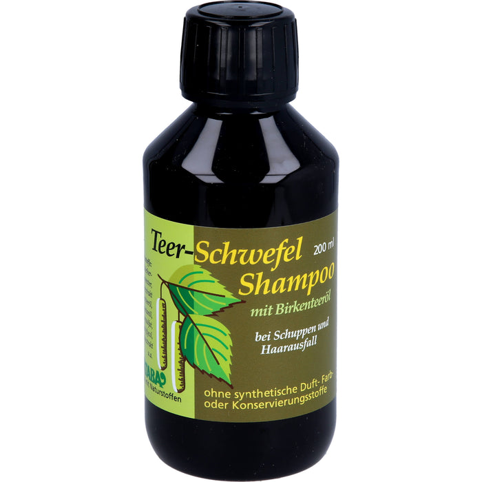 ATABA Teer-Schwefel-Shampoo mit Birkenholzteer bei Schuppen und Haarausfall, 200 ml Shampoo