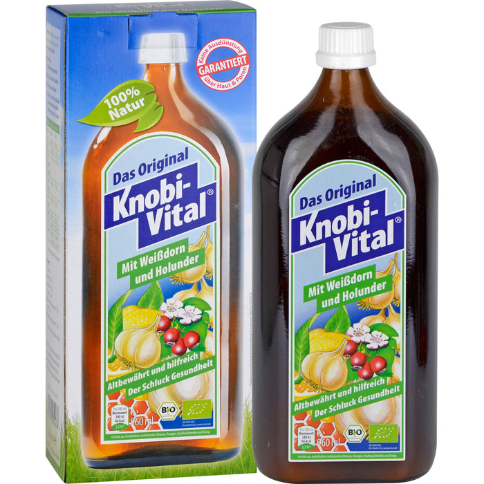 Knobi-Vital Lösung Mit Weißdorn und Holunder, 960 ml Lösung