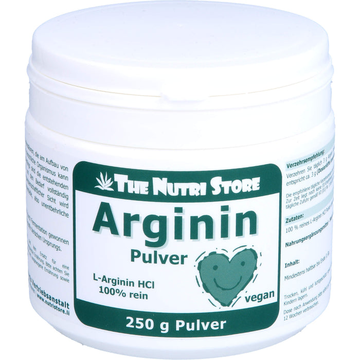 The Nutri Store Arginin HCl 100 % rein Pulver, 250 g Pulver