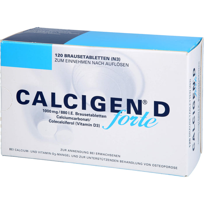 CALCIGEN D forte 1000 mg/880 I.E. Brausetabletten, 120 St BTA