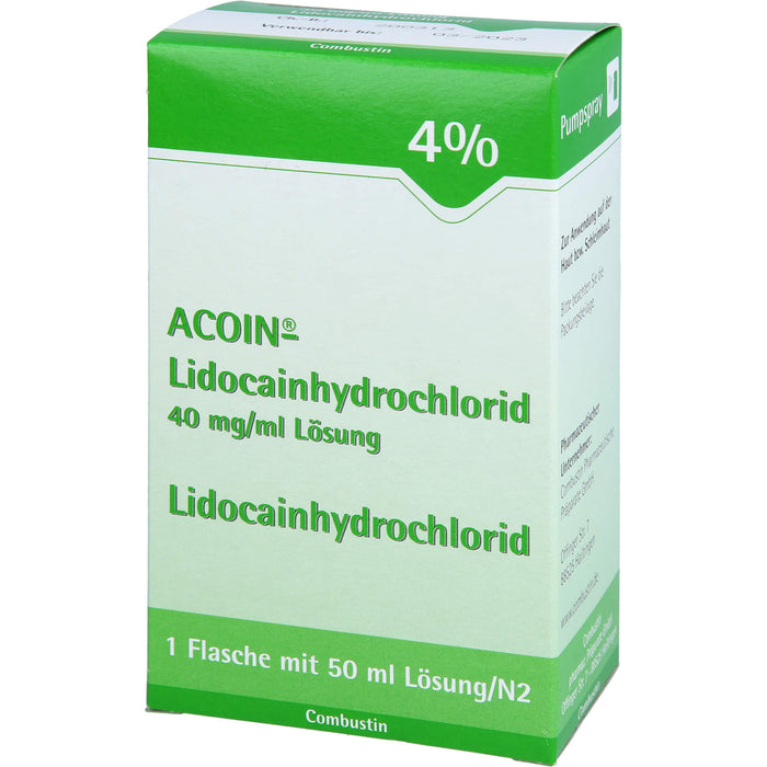 ACOIN Lidocainhydrochlorid 40 mg/ml Lösung, 50 ml Lösung