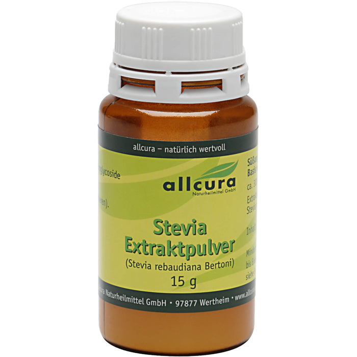 allcura Stevia Extraktpulver, 15 g Pulver