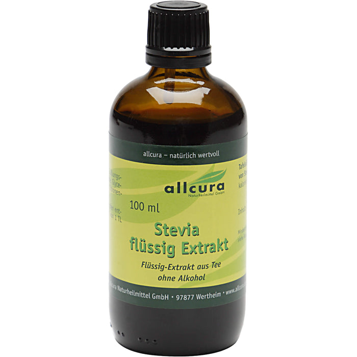 allcura Stevia flüssige Tafelsüße Tropfen, 100 ml Lösung