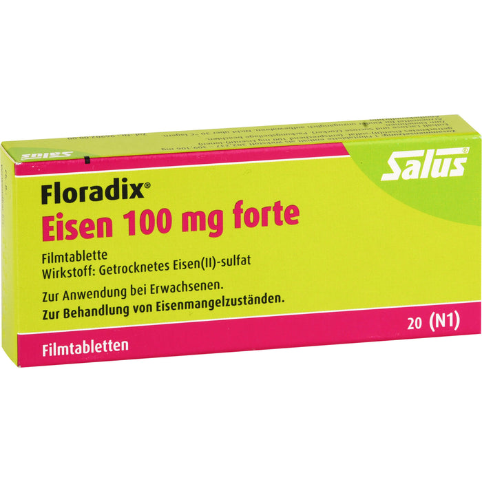 Floradix Eisen 100 mg forte Filmtabletten, 20 St. Tabletten