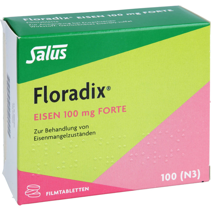 Floradix Eisen 100 mg forte Filmtabletten, 100 St. Tabletten