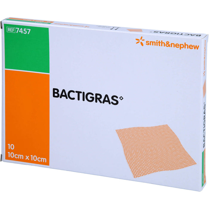 Bactigras antiseptische Paraffingaze 10 x 10 cm, 10 St. Wundgaze