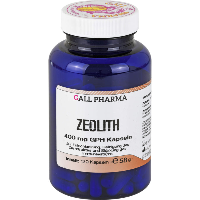 Zeolith 400 mg GPH Kapseln zur Entschlackung des Körpers, 120 St. Kapseln
