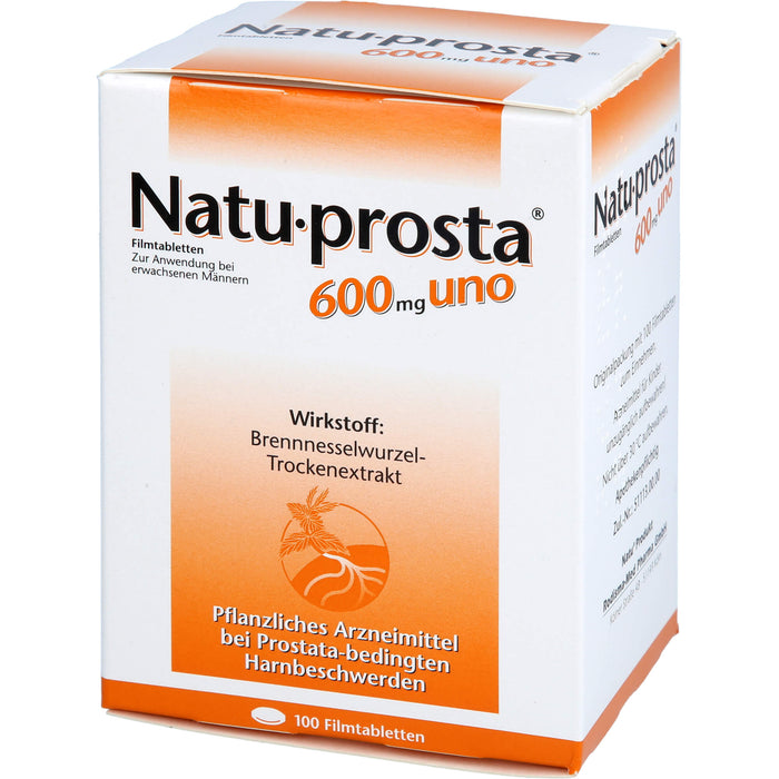 Natu-prosta 600 mg uno Filmtabletten bei Prostata Erkrankungen, 100 St. Tabletten
