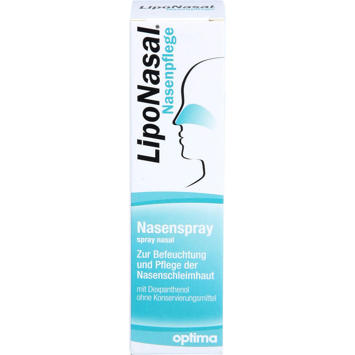 LipoNasal Nasenpflege, Nasenspray zur Befeuchtung und Pflege der Nasenschleimhaut, mit Dexpanthenol, ohne Konservierungsmittel, 10 ml Lösung