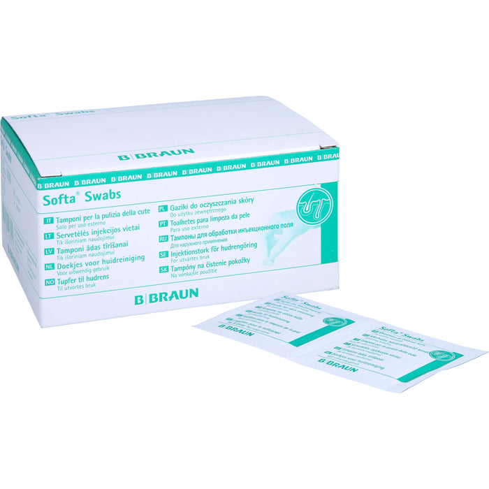 B. BRAUN Softa Swabs Tupfer zur Hautreinigung, 100 St. Tupfer