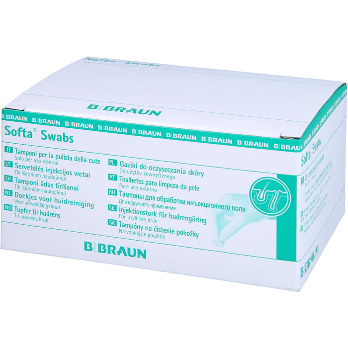 B. BRAUN Softa Swabs Tupfer zur Hautreinigung, 100 St. Tupfer