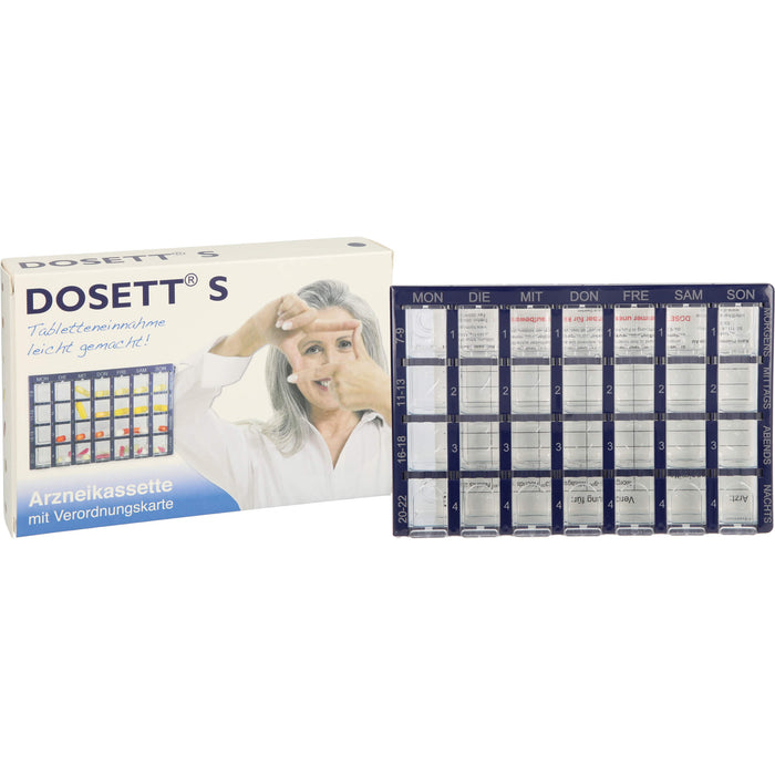 Dosett S Arzneikassette mit Verordnungskarte blau, 1 St. Dosette