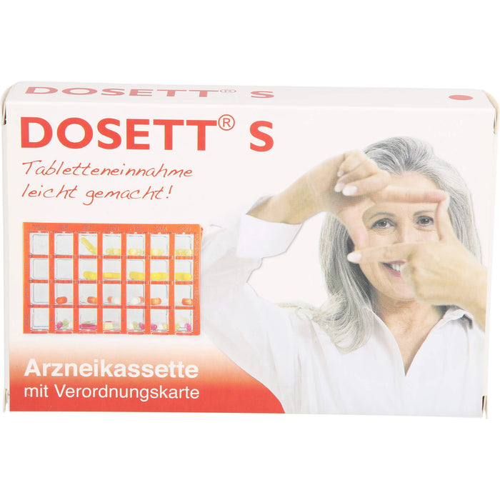 Dosett S Arzneikassette mit Verordnungskarte rot, 1 St. Dosette