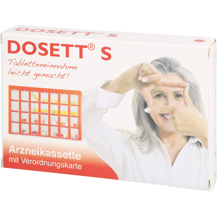 Dosett S Arzneikassette mit Verordnungskarte rot, 1 St. Dosette