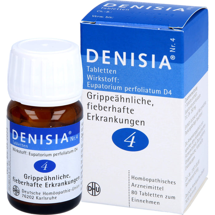 DHU DENISIA Nr. 4 Tabletten bei grippeähnlichen Erkrankungen, 80 St. Tabletten