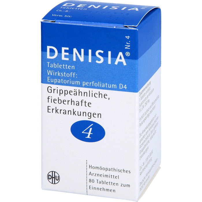 DHU DENISIA Nr. 4 Tabletten bei grippeähnlichen Erkrankungen, 80 St. Tabletten