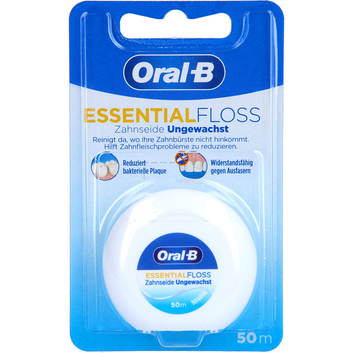 Oral-B Essentialfloss ungewachst 50 m Zahnseide, 1 St. Packung
