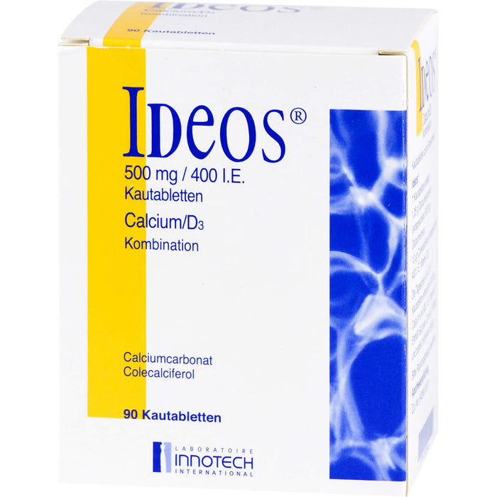 Ideos 500 mg/400 I.E. Kautabletten, 90 St KTA
