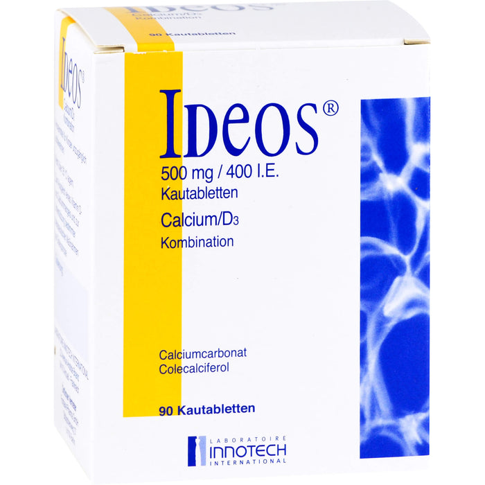 Ideos 500 mg/400 I.E. Kautabletten, 90 St KTA