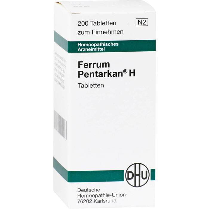 DHU Ferrum Pentarkan H Tabletten bei Schwächezuständen, 200 St. Tabletten