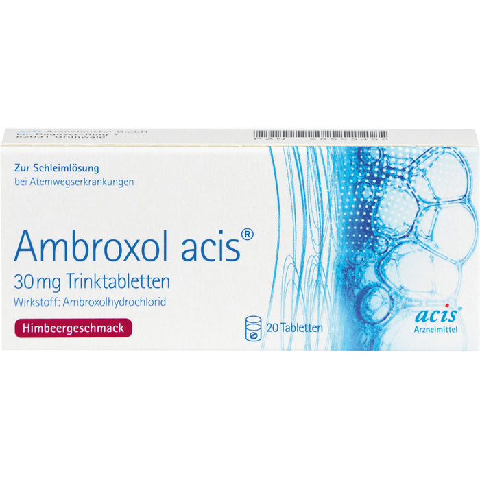 Ambroxol acis 30 mg Trinktabletten zur Schleimlösung bei Atemwegserkrankungen, 20 St. Tabletten